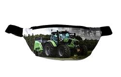 Jungen Kinder Bauchtasche Gürteltasche Hüfttasche Umhängetasche Traktor Trecker Farmer Verstellbarer Taillengurt tr01 (26 x 6 x 12 cm) von SQUARED & CUBED