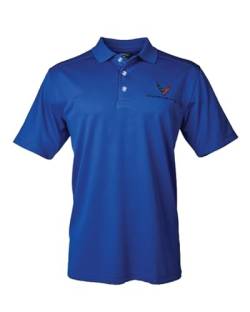 C8 Corvette Next Generation Dry Core Performance Poloshirt, offizielles Lizenzprodukt von GM, Blau, XL von SR1 Performance