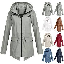 SRZYMJ Regenjacke Damen Faltbar Regenjacke Windjacke Regenbekleidung Regencape Regenjacke Wasserdicht Regenjacke Faltbar Leichte Regenjacke Leichte Outdoorjacke Regenanzug Übergangsjacke Sportswear von SRZYMJ