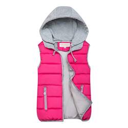 SRZYMJ Steppweste Damen Lang, Fransenweste Damen Lang Fasching Sommer Dünn Weste Armlose Jacke Vintage Cardigan Leicht Ärmello Mantel mit Lochmuster Tasche Gilet Tracht Steppweste Ärmellos Pink Pink von SRZYMJ