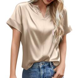 SRZYMJ Tshirt Damen Baumwolle Sommer Shirts Für Damen Sexy Oberteile Damen Sexy Kurzarm Bluse Damen Elegant Shirt Damen Kurzarm Set Tshirt 3/4 Arm Damen Casual Top Basic Tops Damen Set von SRZYMJ