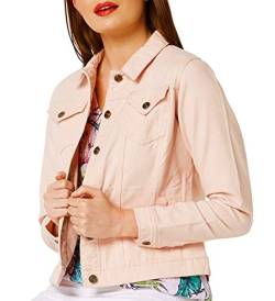 New Plus Size 16 18 20 10 12 14 Denim Jacket Women Jean Jackets Ladies Pink von SS7