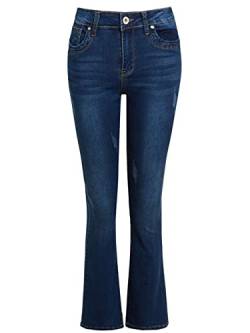 SS7 Damen Jeans mit schmaler Passform, ausgestellt, Denim, Bootcut, dunkelblau, 42 von SS7