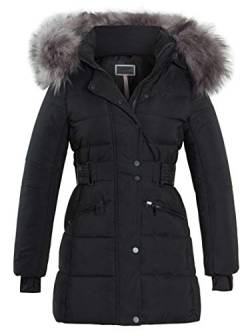 SS7 Damen Langer Puffer Parka Kunstpelzmantel von SS7