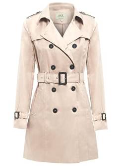 SS7 Damen-Trenchcoat, Gr. 36, 38, 40, 42, 44, Beige, Lachsblau Gr. 34, stone von SS7