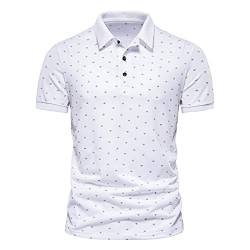 SSBZYES Herren T-Shirt Herren Poloshirt Sommer Herren Kurzarm T-Shirt Herrenmode Anker Print Kurzarm Revers T-Shirt Poloshirt von SSBZYES