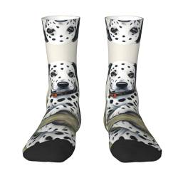 Dalmatiner-Socken für Damen und Herren, bunte Socken für Erwachsene, lebendige Wadenmitte, Dalmatiner, One size von SSIMOO