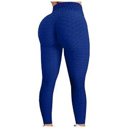 SSLLH Damen Honeycomb Leggings Geraffte Hintern Heben Sporthose Skinny Stretch Tights High Waist Jogginghose mit Bauchkontrolle Geraffte Hintern Heben Strumpfhosen für Fraue Laufen Radfahren Yogahose von SSLLH