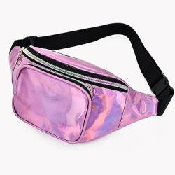 SSWERWEQ Armtasche Women Holographic Waist Bag Men Shiny Fanny Pack Hologram Hip Bum Bag Travel Laser Chest Pocket with Adjustable Strap for Travel (Color : Purple) von SSWERWEQ