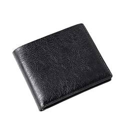SSWERWEQ Brieftasche Herren Männer Geldbörsen Herren Geldbörse mit Münzen-Beutel Kleingeldbörsen (Color : Black) von SSWERWEQ