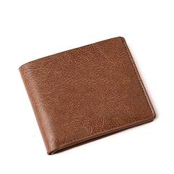 SSWERWEQ Brieftasche Herren Männer Geldbörsen Herren Geldbörse mit Münzen-Beutel Kleingeldbörsen (Color : Dark Brown) von SSWERWEQ