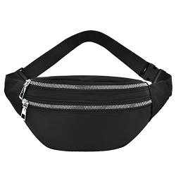 SSWERWEQ Crossbody Bag Damen Casual Chest Waist Bag Ladies Travel Sports Bag Pocket (Color : Black) von SSWERWEQ
