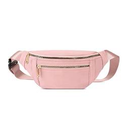 SSWERWEQ Crossbody Bag Gürteltasche mit Reißverschluss, Reise-Umhängetasche, Bauchtasche, Hüfttasche (Color : Pink) von SSWERWEQ