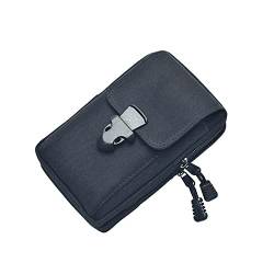 SSWERWEQ Crossbody Bag Multifunktionale Kunstleder-Gürteltasche, Handy-Freizeittasche, Outdoor-Reisetasche, Sportgürtel (Color : Black) von SSWERWEQ