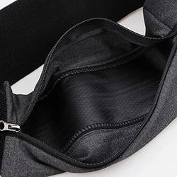 SSWERWEQ Crossbody Bag Sport Elastische Taille Tasche, doppelter Reißverschluss Pocket Gürtel, wasserdichte laufende Yoga-Taille-Tasche, Handy-Outdoor-Tasche (Color : Grijs) von SSWERWEQ