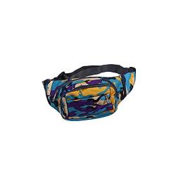 SSWERWEQ Crossbody Bag Taillenpackungen, Oxford Stoffgürtel Bumbebeutel Geldbörse Rechteck Camouflage lila 22cm x 13 cm 5color-Stil 1 Stück (Color : A) von SSWERWEQ