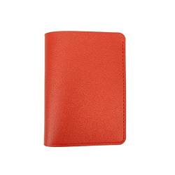 SSWERWEQ Geldbeutel Damen Ladies Wallet Short Ultrathin Model High-Capacity Card Purse Multi-Card Slot Handbag Simple Multicolor (Color : Orange) von SSWERWEQ