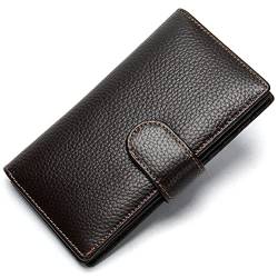 SSWERWEQ Geldbeutel Damen Luxury Brand Genuine Leather Men Wallet Male Long Clutch Lady Walet Money Bag Men Coin Purse Card Holder von SSWERWEQ