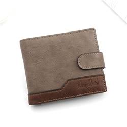 SSWERWEQ Geldbeutel Damen New Wallet Leather Wallet Menshort Wallet Retro Multi-Card Short Wallet Multifunctional Waterproof Wallet (Color : 1COFFEE) von SSWERWEQ
