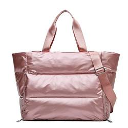 SSWERWEQ Reisetaschen Nass- und Trockentrennung Sporttasche wasserdichte Reisetasche Damen Handtasche Gym Yogatasche Wochenendtasche Übernachtungstaschen Damen Große Tasche (Color : Pink) von SSWERWEQ