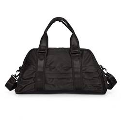 SSWERWEQ Reisetaschen Sporttasche für Damen mit hoher Kapazität und Schuhfach, Outdoor-Reisetasche, wasserdichte Sport-Trainingstasche, Fitness-Yoga-Pack (Color : Black Color) von SSWERWEQ
