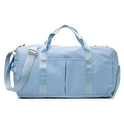 SSWERWEQ Reisetaschen Sporttasche für Frauen mit Schuhfach, strapazierfähige, leichte Yoga-große Handtasche (Color : Blue) von SSWERWEQ
