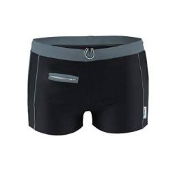 STANTEKS Herrenbadehosen mit Reißverschlusstasche Badeshorts für Männer Schwimmhose (grau, XL) von STANTEKS