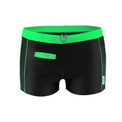 STANTEKS Herrenbadehosen mit Reißverschlusstasche Badeshorts für Männer Schwimmhose (grün, 3XL) von STANTEKS