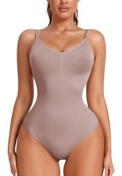 STARBILD Formend Body für Damen, Shapewear Tanga Verstellbarer Schultergurt, Bodysuits Bauchweg Sculpting, H9840 Lila L von STARBILD