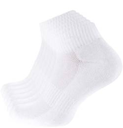 CottonPrime Unisex Sportsocken Quarters- Lauf- und Funktionssocken mit Frotteesohle, Kurze Socken, 6 Paar, Gr.- 35/38, Weiß von STARK SOUL