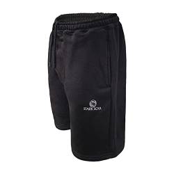 STARK SOUL® Herren Shorts, Sweatshorts - Sweat Bermuda, Baumwolle | Farbe: Schwarz | Größe: XL von STARK SOUL