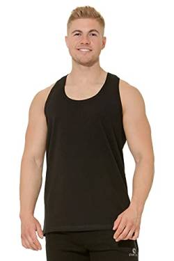 STARK SOUL® Muscle-Shirt, Tank Top, Baumwolle, Rundhalsausschnitt/U-Neck, Farbe: Schwarz | Grösse: M von STARK SOUL