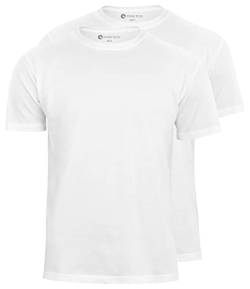 STARK SOUL® T-Shirt 2er Pack, Baumwolle, Rundhalsschnitt | Weiß | Größe XXL von STARK SOUL