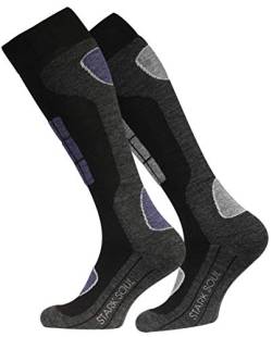 STARK SOUL 2 Paar SKI und SNOWBOARD Socken knie lang mit Spezial Polsterung, Gr. 43-46 von STARK SOUL