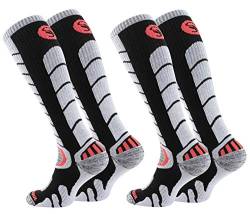 STARK SOUL 2 Paar Ski & Snowboard Socken mit Spezialpolsterung für Damen und Herren | Farbe: Schwarz, Größe: 35-38 von STARK SOUL