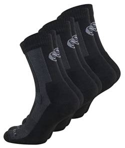 STARK SOUL 3 Paar Merino Socken, Damen & Herren Trekkingsocken aus Merinowolle, Funktionssocken, schwarz, Gr. 43-46 von STARK SOUL
