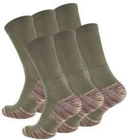 STARK SOUL 6 Paar Multifunktionssocken Outdoorsocken mit Polstersohle Trekking - Wandersocken (47-50, grün) von STARK SOUL