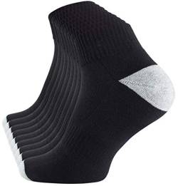 STARK SOUL 9 Paar Unisex Sportsocken Quarters Lauf- und Funktionssocken mit Frotteesohle, schwarz/grau von STARK SOUL