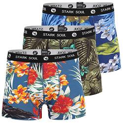 STARK SOUL Boxershorts Aloha - 3er Pack Hawaiien Boxers-Shorts | Größe M von STARK SOUL