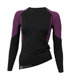 STARK SOUL Damen Seamless Ski Funktionswäsche, Outdoor Unterwäsche, wählbar als Hose oder Hemd (S-M, Schwarz/Pink - Hemd) von STARK SOUL