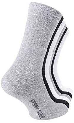 STARK SOUL Herren 2106.3 Socken, Schwarz + Weiß + Grau, 43-46 von STARK SOUL
