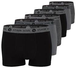 STARK SOUL Herren Boxershorts | Hipster im 6er Pack | Baumwoll-Unterhosen für Männer in Größe M, Gemischt von STARK SOUL