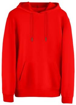 STARK SOUL Hoodie Blank - Kapuzen-Sweater Unisex | 270 GSM - innen angeraut - Baumwolle rot Gr S von STARK SOUL