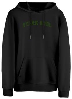 STARK SOUL Hoodie - Kapuzen-Sweater Unisex College | 270 GSM - innen angeraut - Baumwolle Schwarz Gr XXL von STARK SOUL