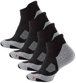 STARK SOUL Performance Sneaker Sportsocken (2 Paar), Damen & Herren, Kurze Funktionssocken, atmungsaktiv, Laufen, Joggen, Radsport, Fitness, Triathlon, Wandern, Schwarz, Gr. 39-42 von STARK SOUL