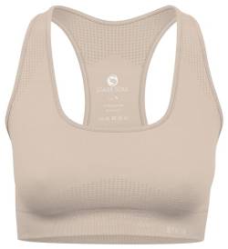 STARK SOUL Sport BH - herausnehmbare Cups, Medium Support | Beige, Größe L von STARK SOUL