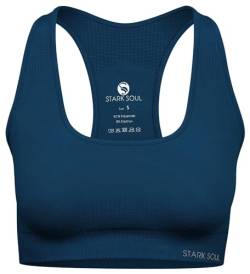 STARK SOUL Sport BH - herausnehmbare Cups, Medium Support | Marineblau, Größe L von STARK SOUL