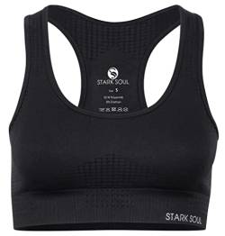 STARK SOUL Sport BH - herausnehmbare Cups, Medium Support | Schwarz, Größe L von STARK SOUL