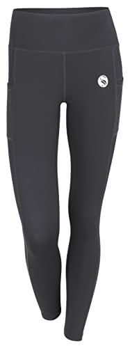 STARK SOUL Sport Leggings -Move- vielseitige, funktionale Damen Sport Leggings, Yogahose mit Taschen | Grau | Größe: L von STARK SOUL