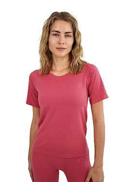 STARK SOUL Sport Shirt Damen Kurzarm Seamless - Racer - Laufshirt, Holly Berry, Größe: XL/XXL von STARK SOUL